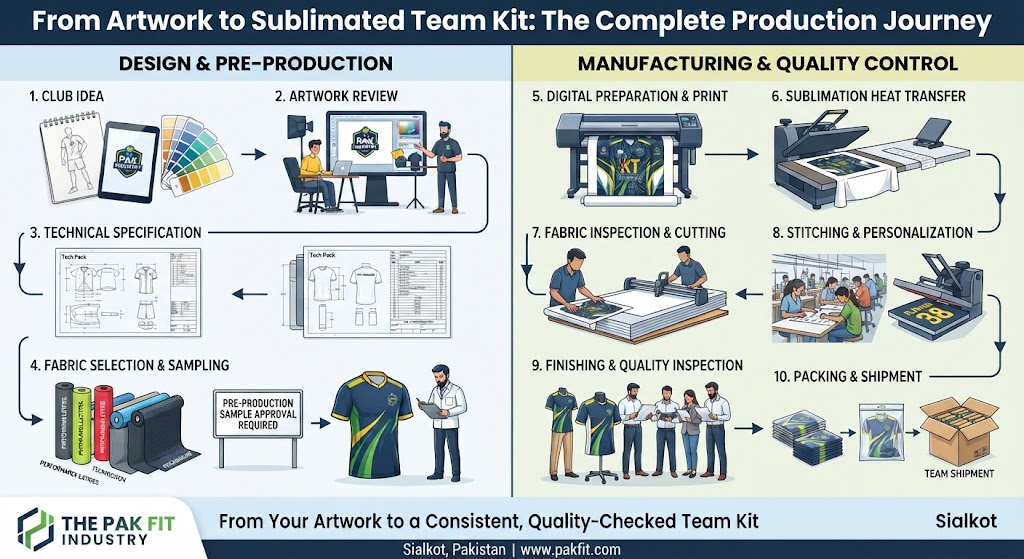 From artwork to sublimated team kit: the production journey